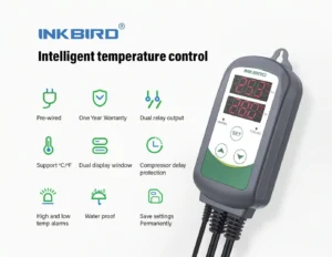 Used Inkbird Digital Temperature Controller ITC308 Heating Thermostat 240V Homebrew C/F - Image 7