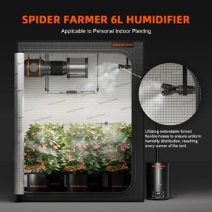 Used Spider Farmer 6L Cool Mist Humidifier Ultrasonic with Temperature & Humidity Probe for Plants Indoor Grow Tent - Image 2