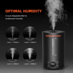 Used Spider Farmer 6L Cool Mist Humidifier Ultrasonic with Temperature & Humidity Probe for Plants Indoor Grow Tent - Image 7