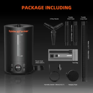 Used Spider Farmer 6L Cool Mist Humidifier Ultrasonic with Temperature & Humidity Probe for Plants Indoor Grow Tent - Image 3