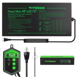 Used VIVOSUN Seedling Heating Mat Heat Pad & Temperature Controller Thermostat Kit (AU Plug)